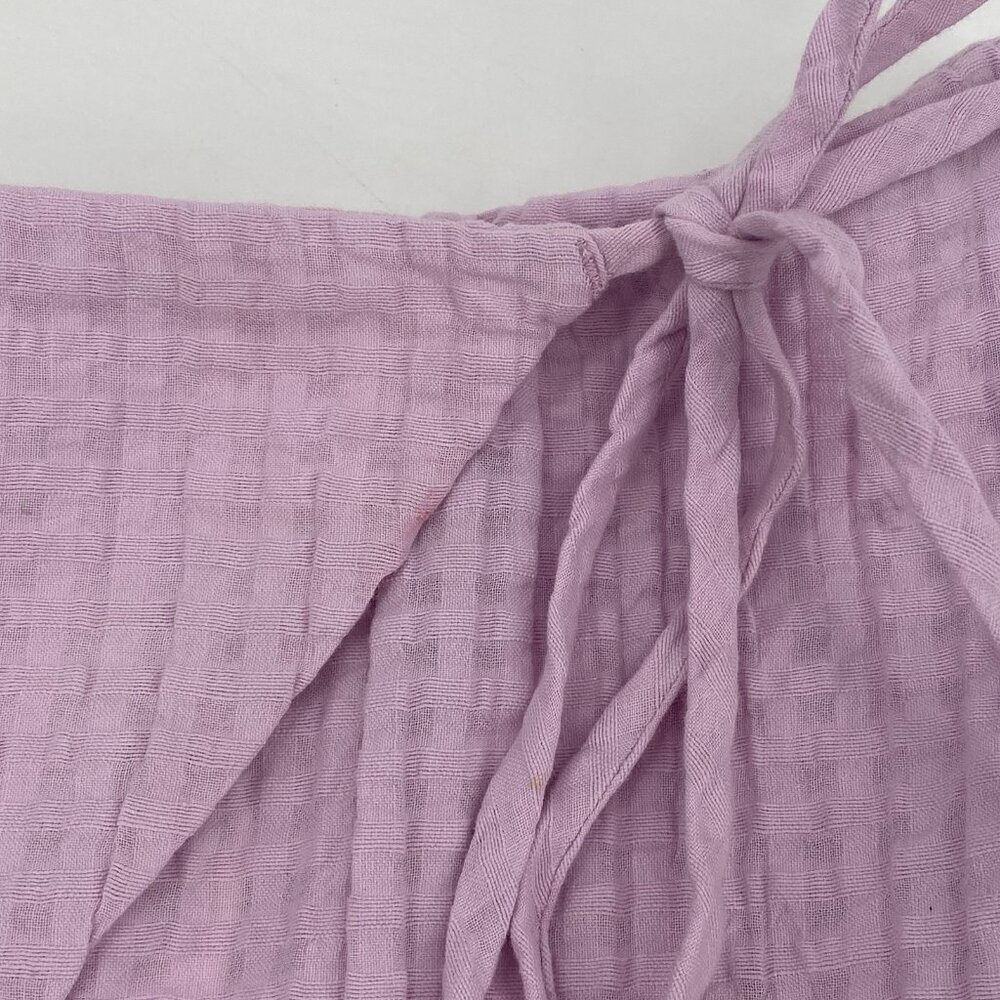 Free-est Size M Check Wrap Around Shorts Pink/Rose Free People High Rise - Picture 7 of 16